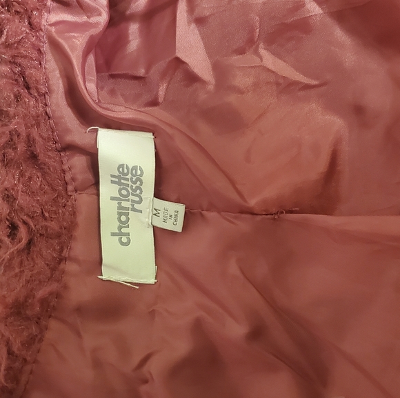 Charlotte Russe Pink faux Coat Jacket - Picture 2 of 7